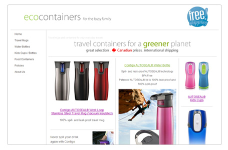 eco-goods store sample website